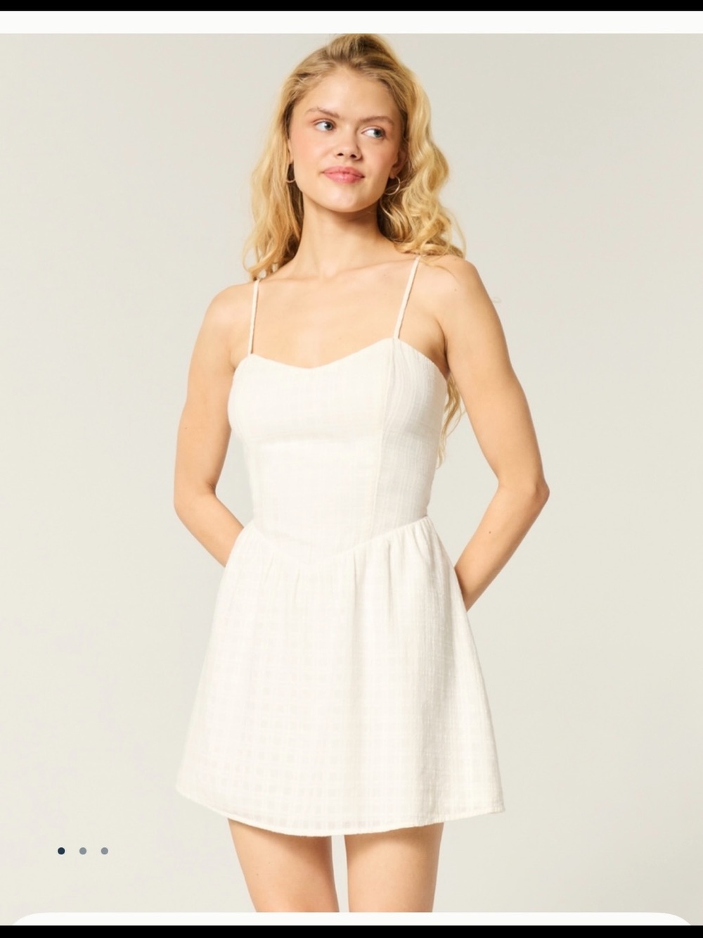 Hollister NWT L Open Back Spaghetti Strap Mini Dress - Picture 5 of 6